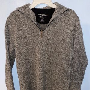 Haggar Quarter Zip Sweater Heather Grey